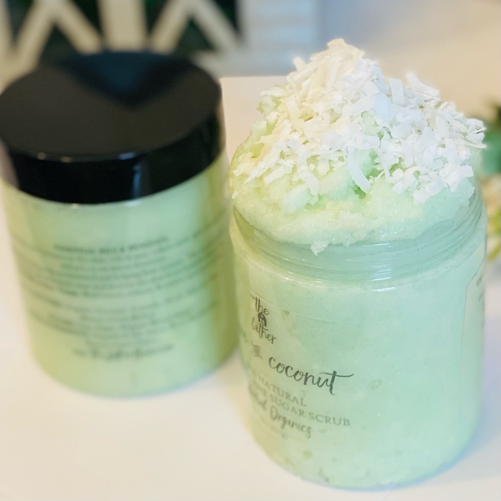 🥥Lime & Coconut Pure Cane Sugar Goat Milk Scrub - Picture 2 of 3